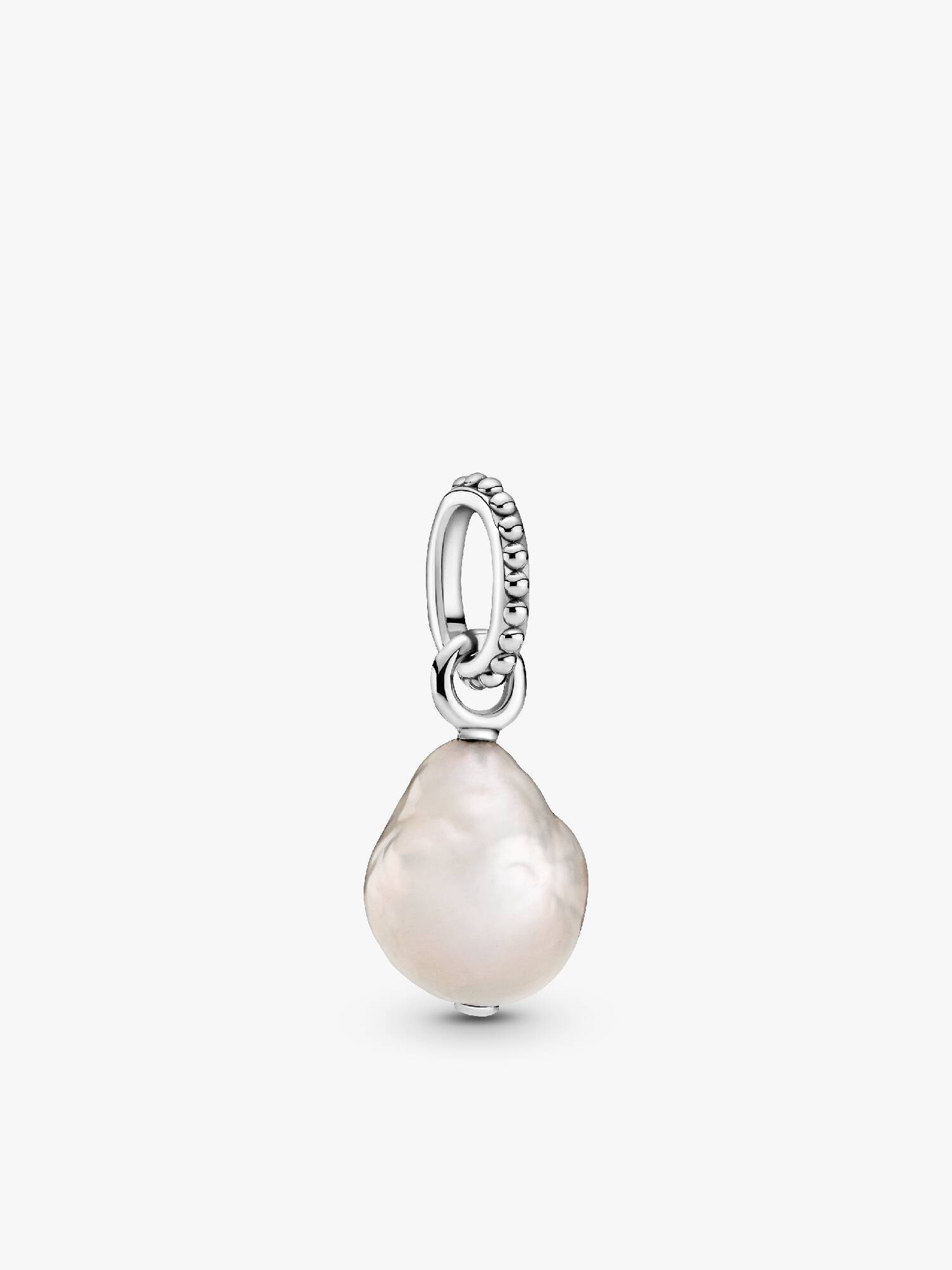 Sterling silver pendant with baroque white treated freshwater cultured pearl