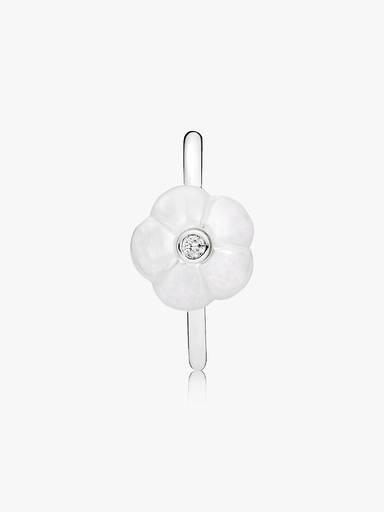 Anel Luminous Florals, Mãe-of-peral e Zircônia Cúbica Transparente