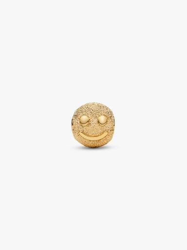 Mini charm com rosto sorridente texturizado
