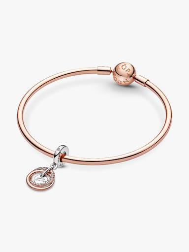 Charm Pendente Circulos Entrelaçados Família para Sempre
