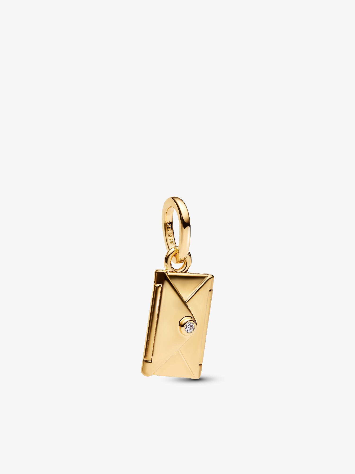 Charm pendente em envelope gravável e que pode ser aberto