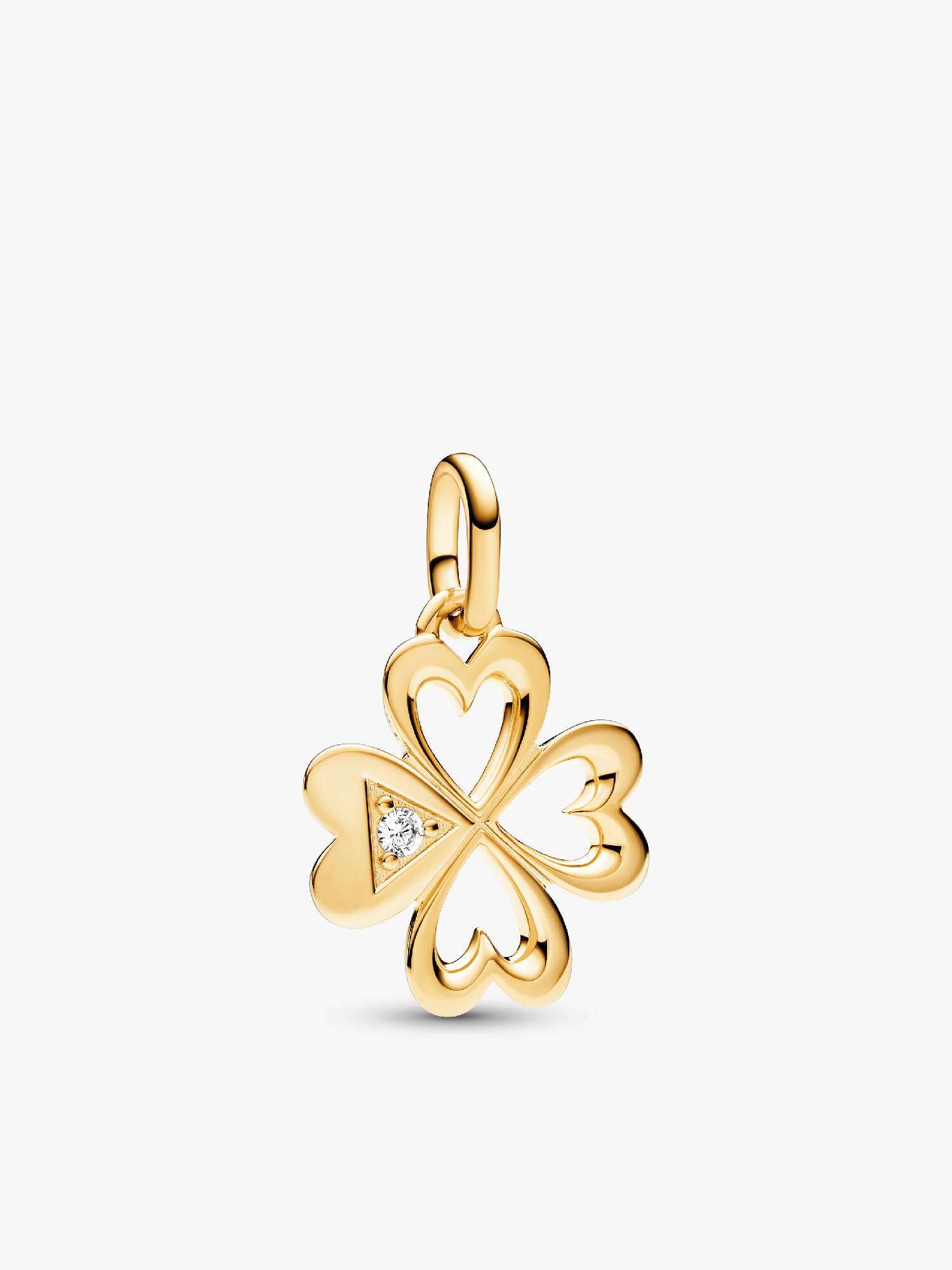 Charm Medalhão Coração Trevo de Quatro Folhas Pandora ME