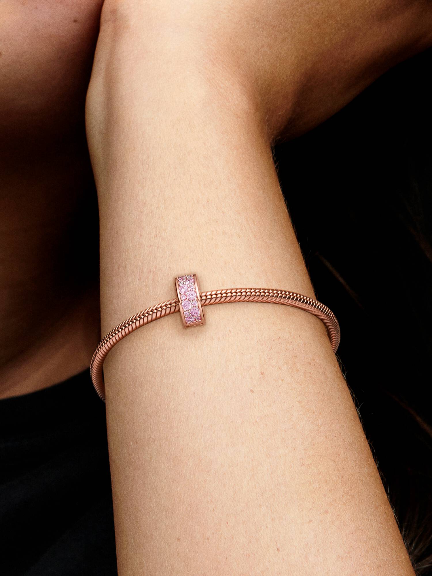 Clip Charm Pavé Rosa