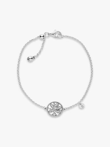 Pulseira Brilhante Árvore da Família com Fecho Deslizante