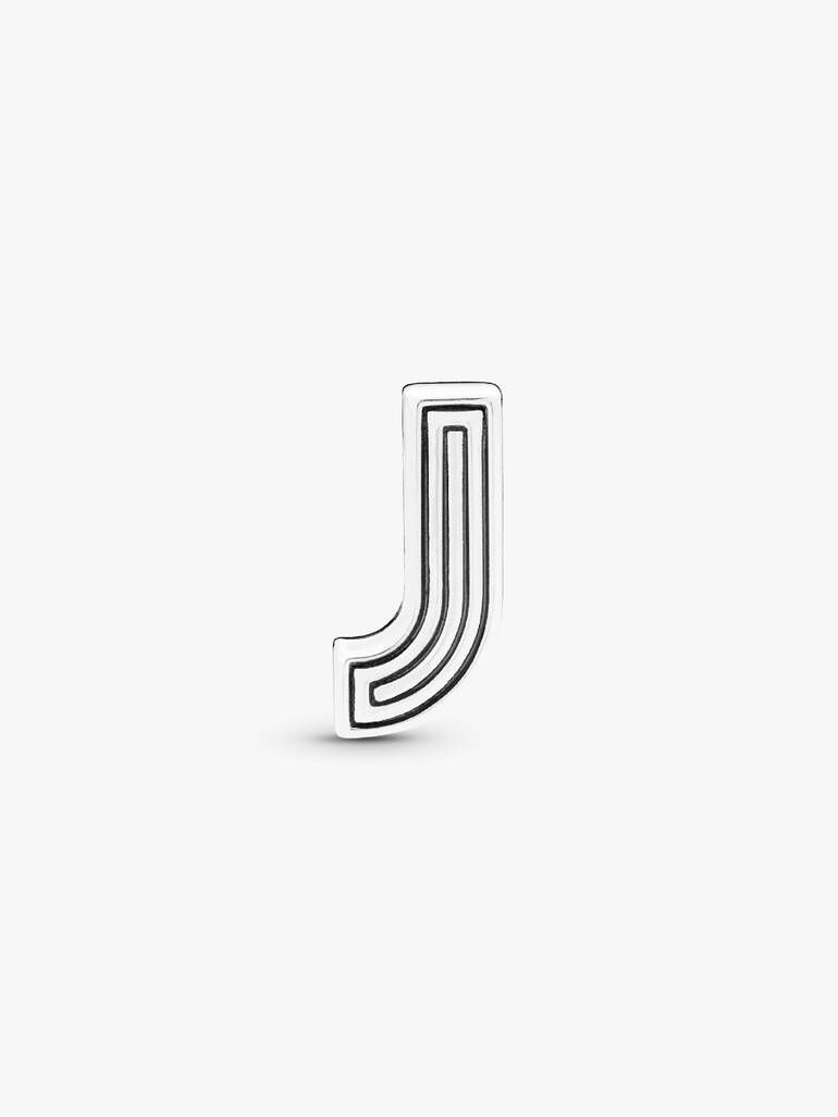Pandora Reflexions letter J silver clip charm