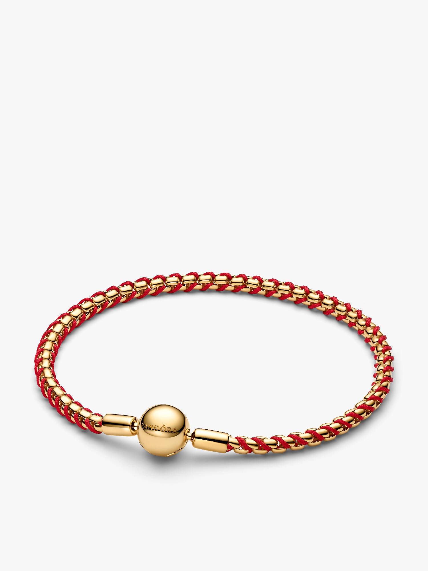 Pulseira Corrente Snake Cordão Vermelho