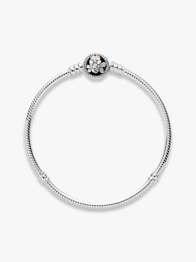 Pulseira Corrente Snake Pandora Moments Flor Clasp