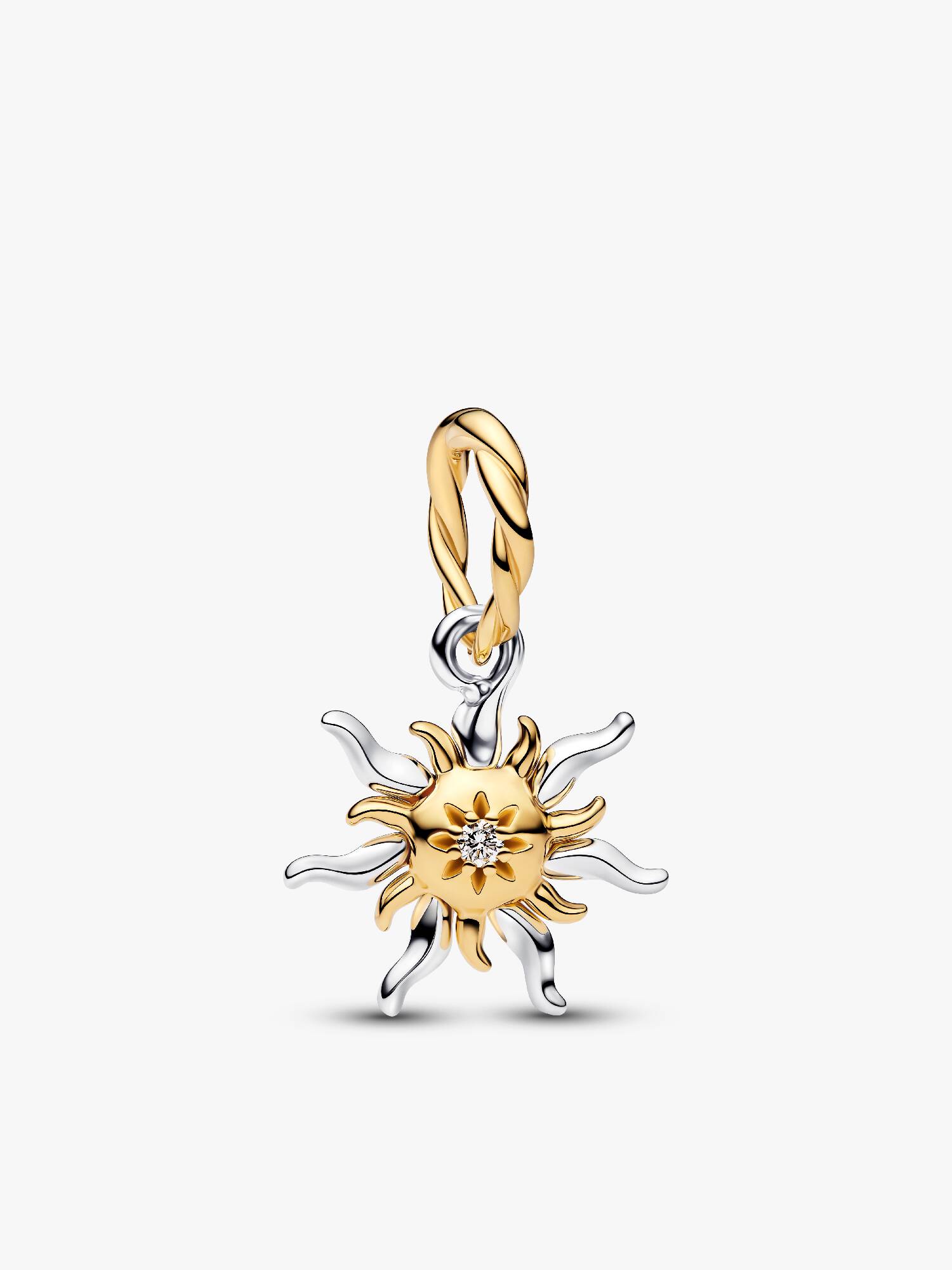 Charm Pendente de Diamante cultivado em laboratório Disney Rapunzel Flor Mágica