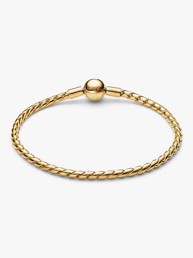 Bracelete Corrente Texturizada e Fecho Esférico