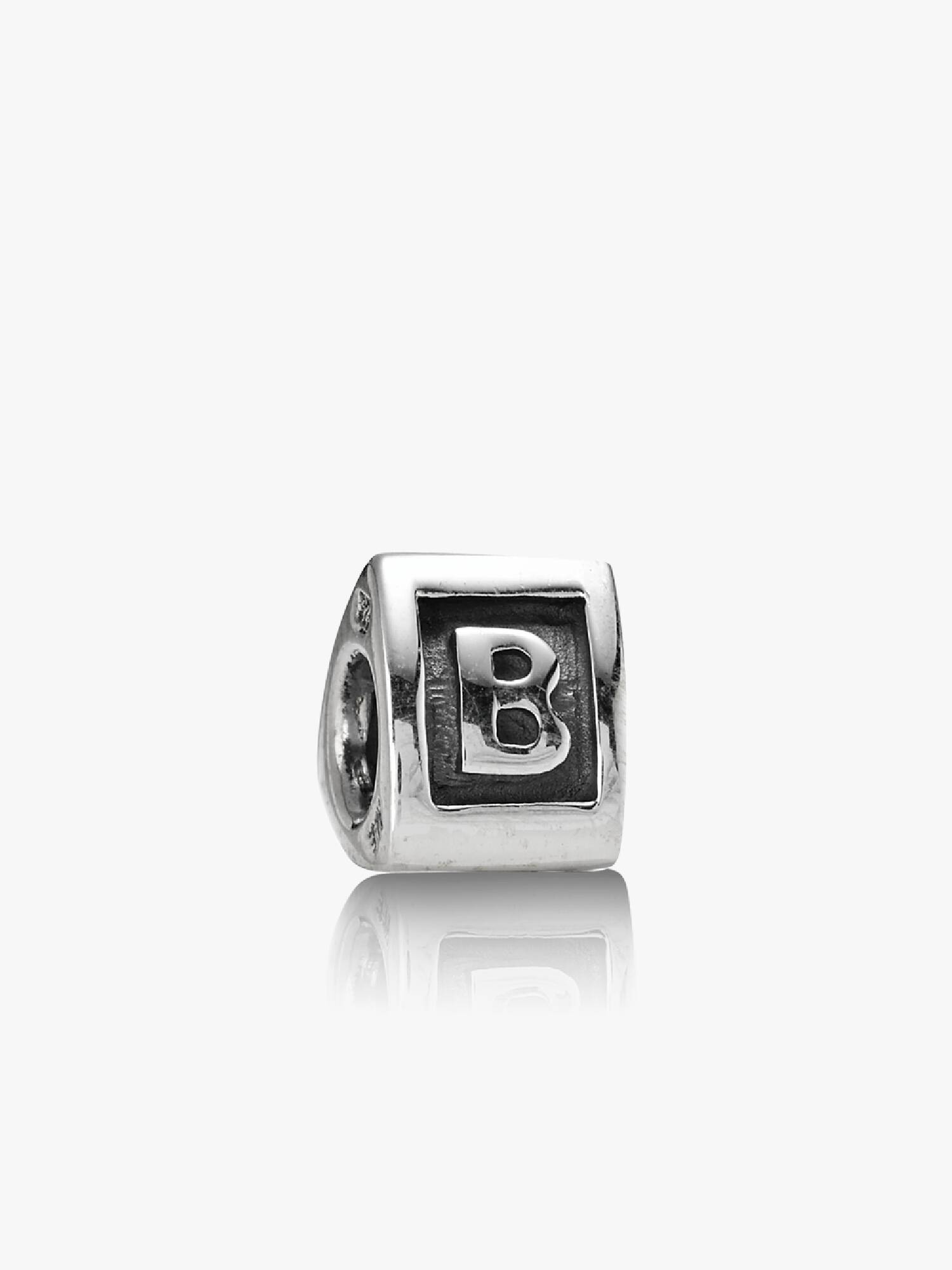 Capital B silver charm