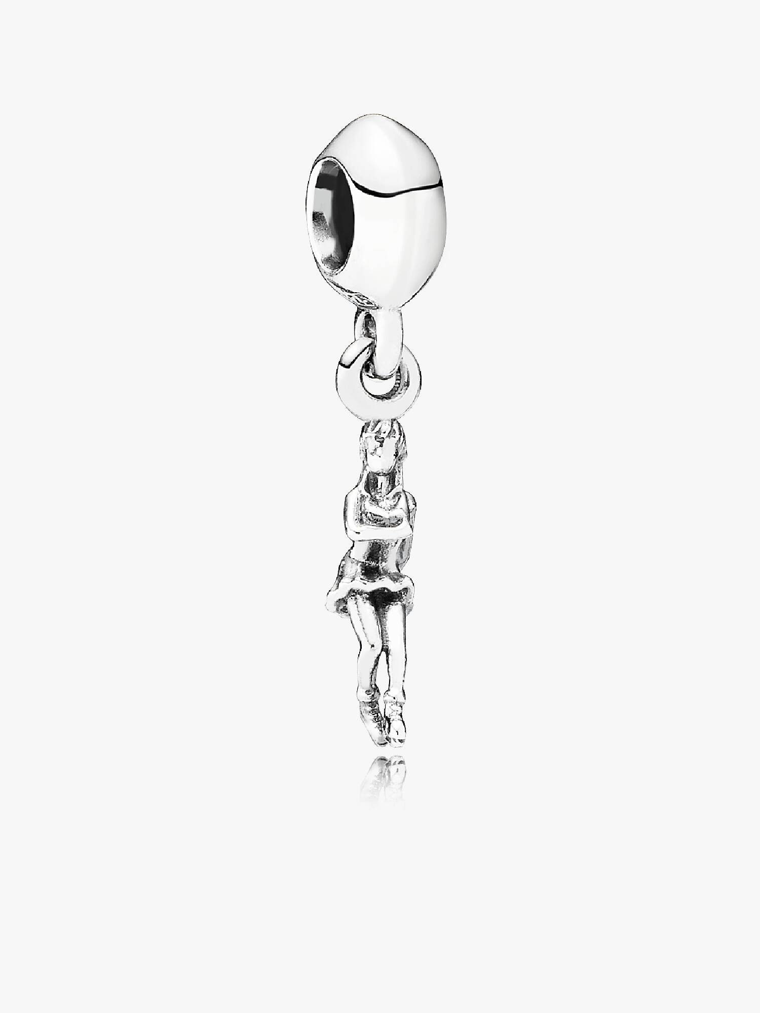 Ice skate silver dangle