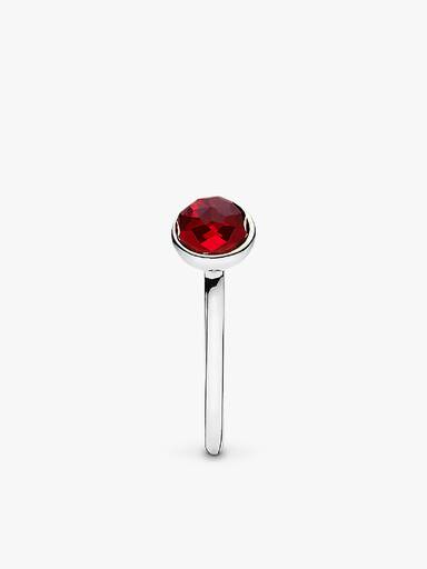 Anel July Droplet, Synthetic Ruby