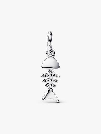 Charm pendente de espinha de peixe em cor turquesa