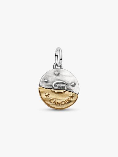 Charm Medalhão do Zodíaco do signo de Câncer