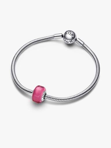 Mini Charm Vidro de Murano Rosa