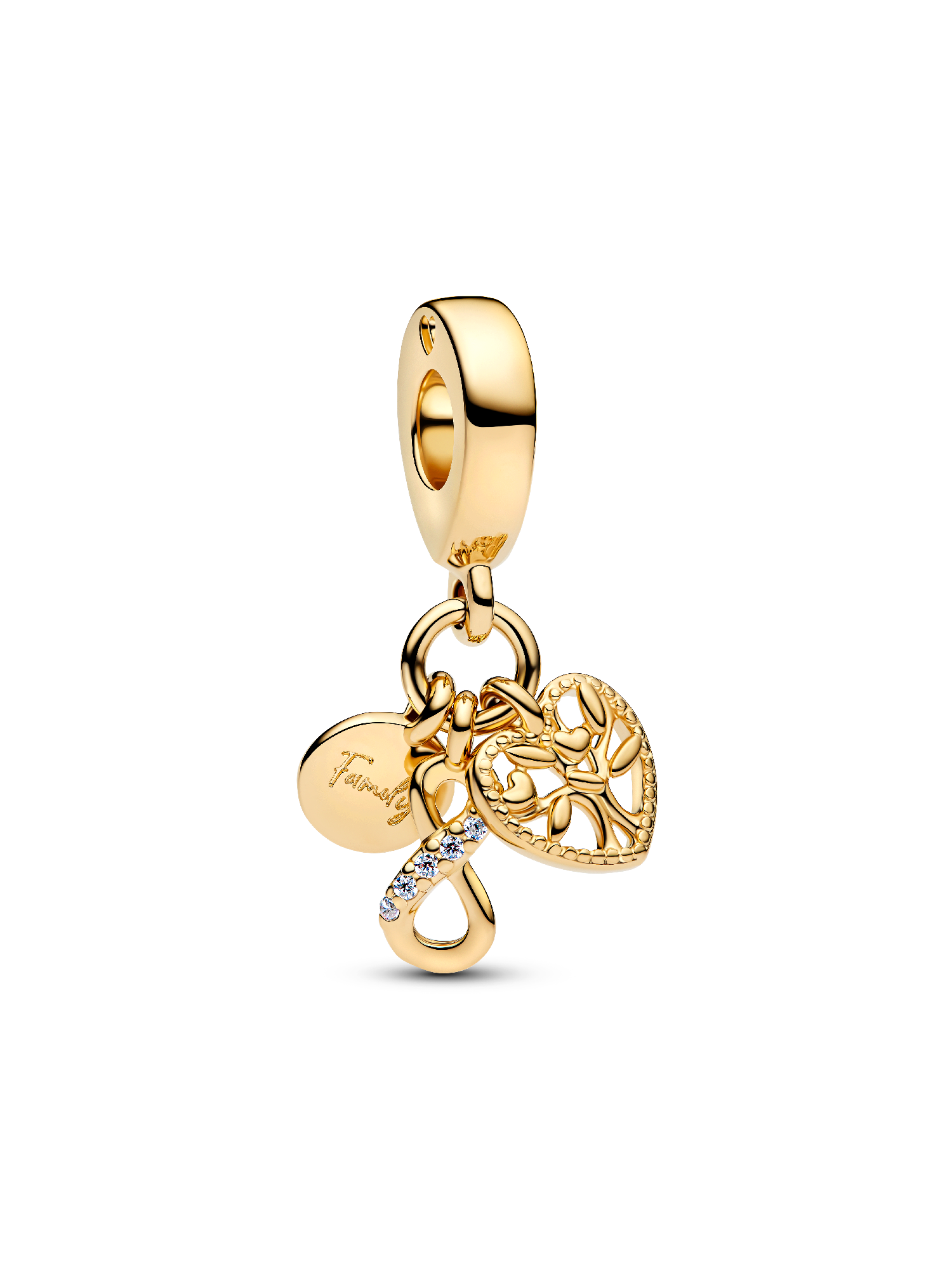 Charm Pendente de Familia Triplo Infinito