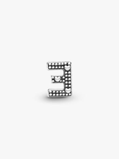 Letter E silver petite element