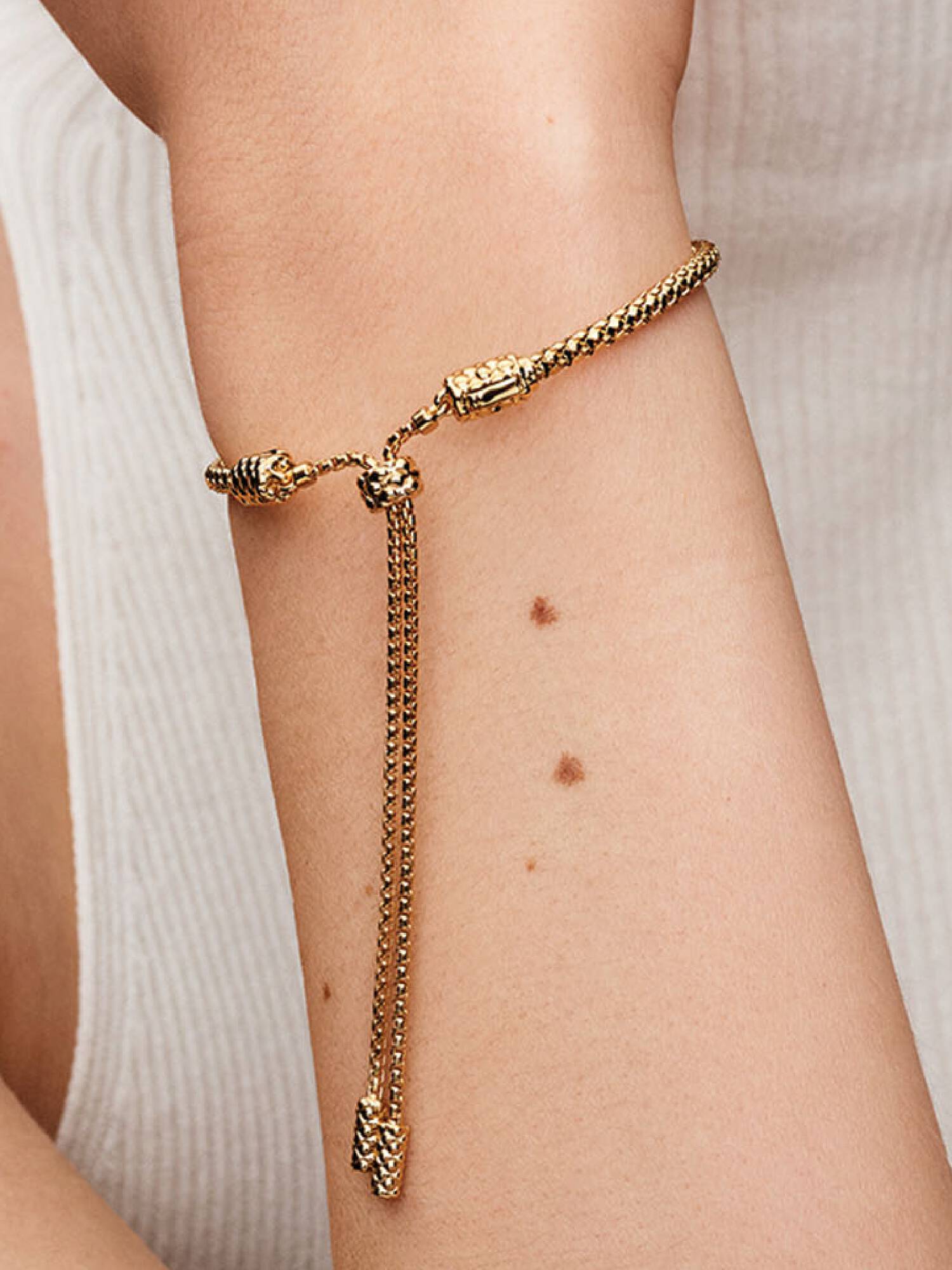 Pulseira Corrente Cravejada e Fecho Deslizante