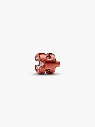 Mini Charm Peça de Quebra-cabeça Laranja