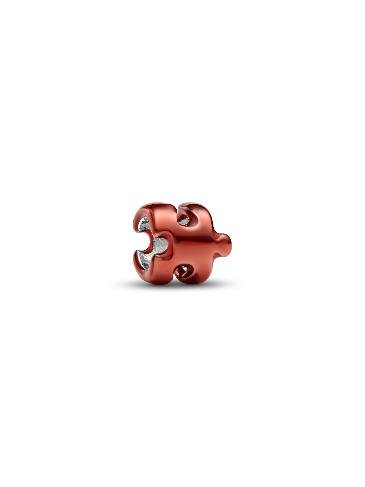 Mini Charm Peça de Quebra-cabeça Laranja