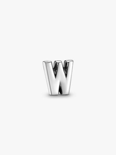 Letter W silver petite element
