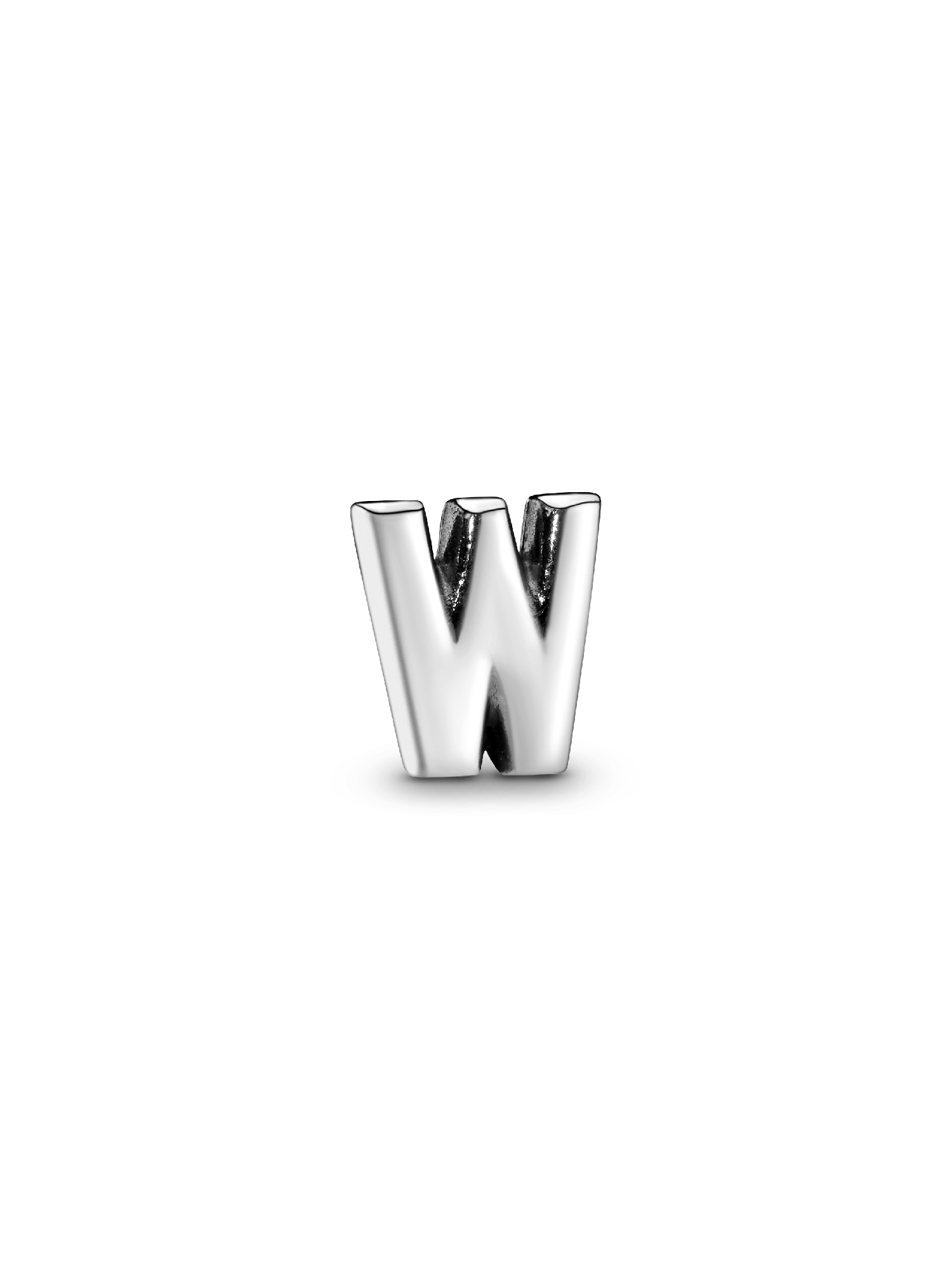 Letter W silver petite element