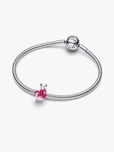 Charm de caracol rosa.