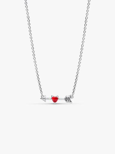 Colar Murano e Flecha e Coração Vermelho