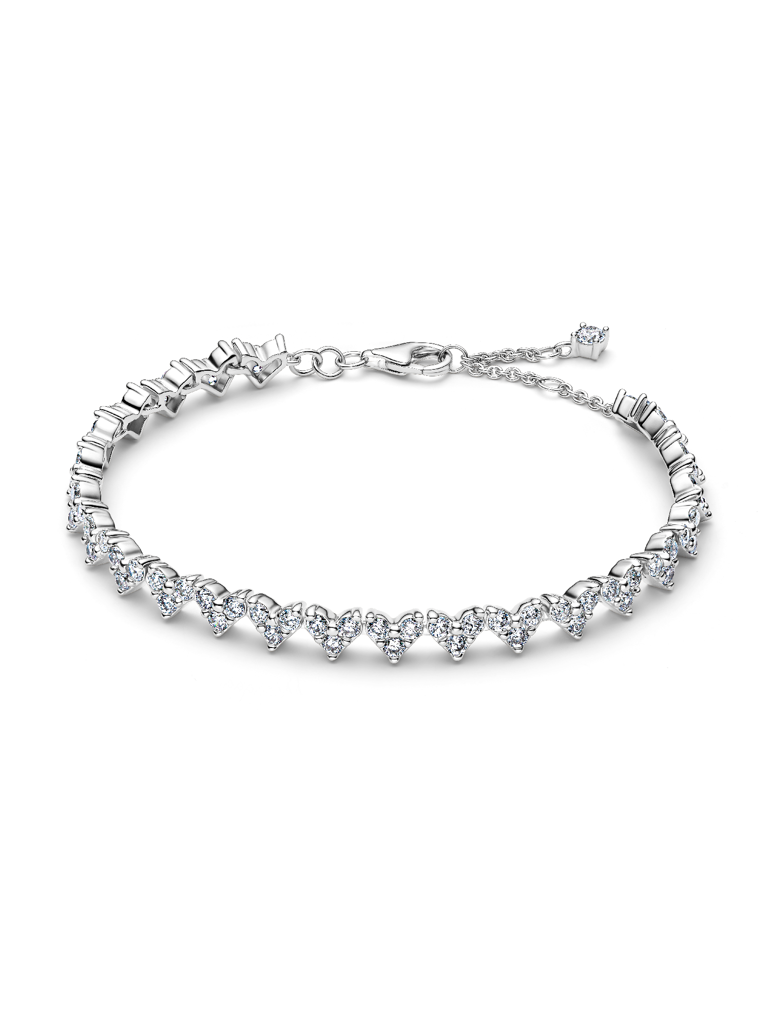 Pulseira Coração com Três Pedras