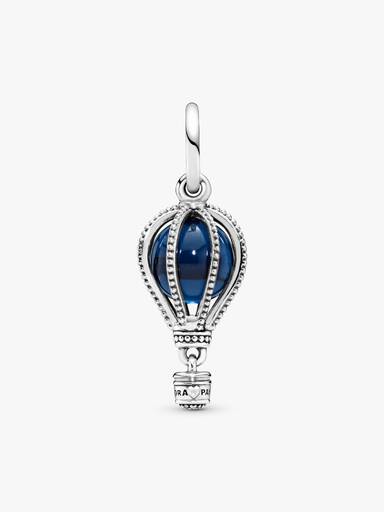 Charm Pendente Balão de Ar Quente Rosa Brilhante