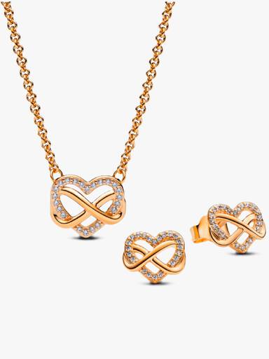 Conjunto Coração infinito Brilhante