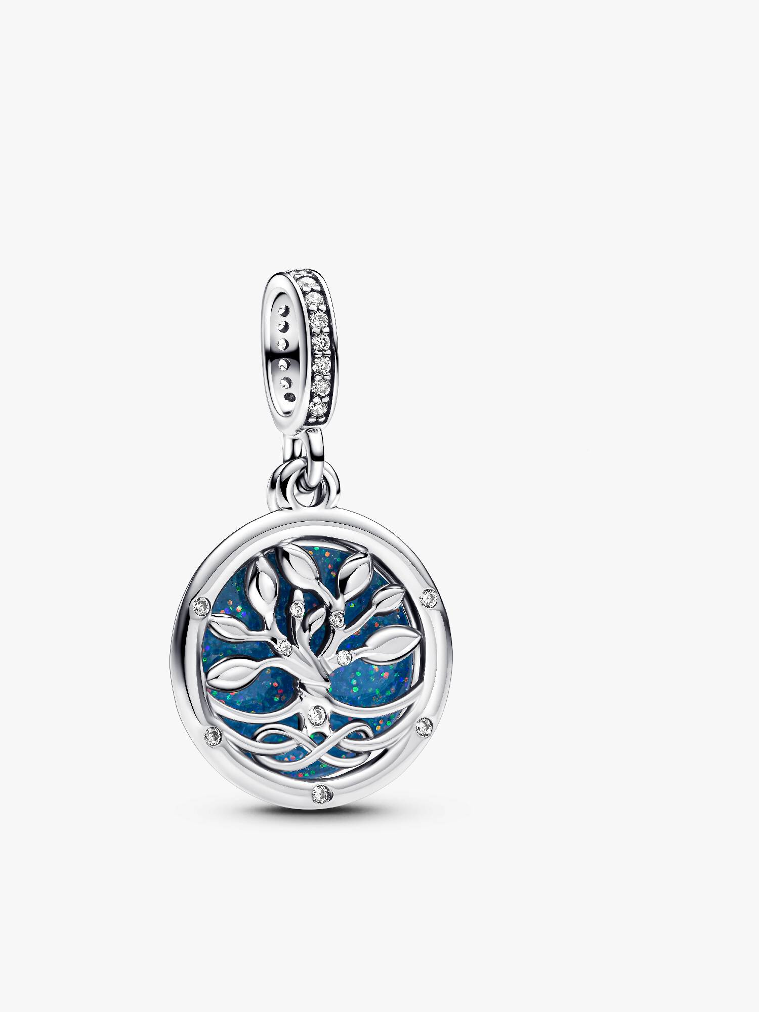 Charm Pendente Duplo Árvore do Infinito que Brilha no Escuro