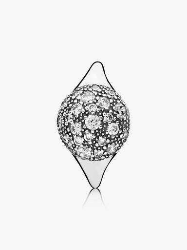 Silver ring with cubic zirconia