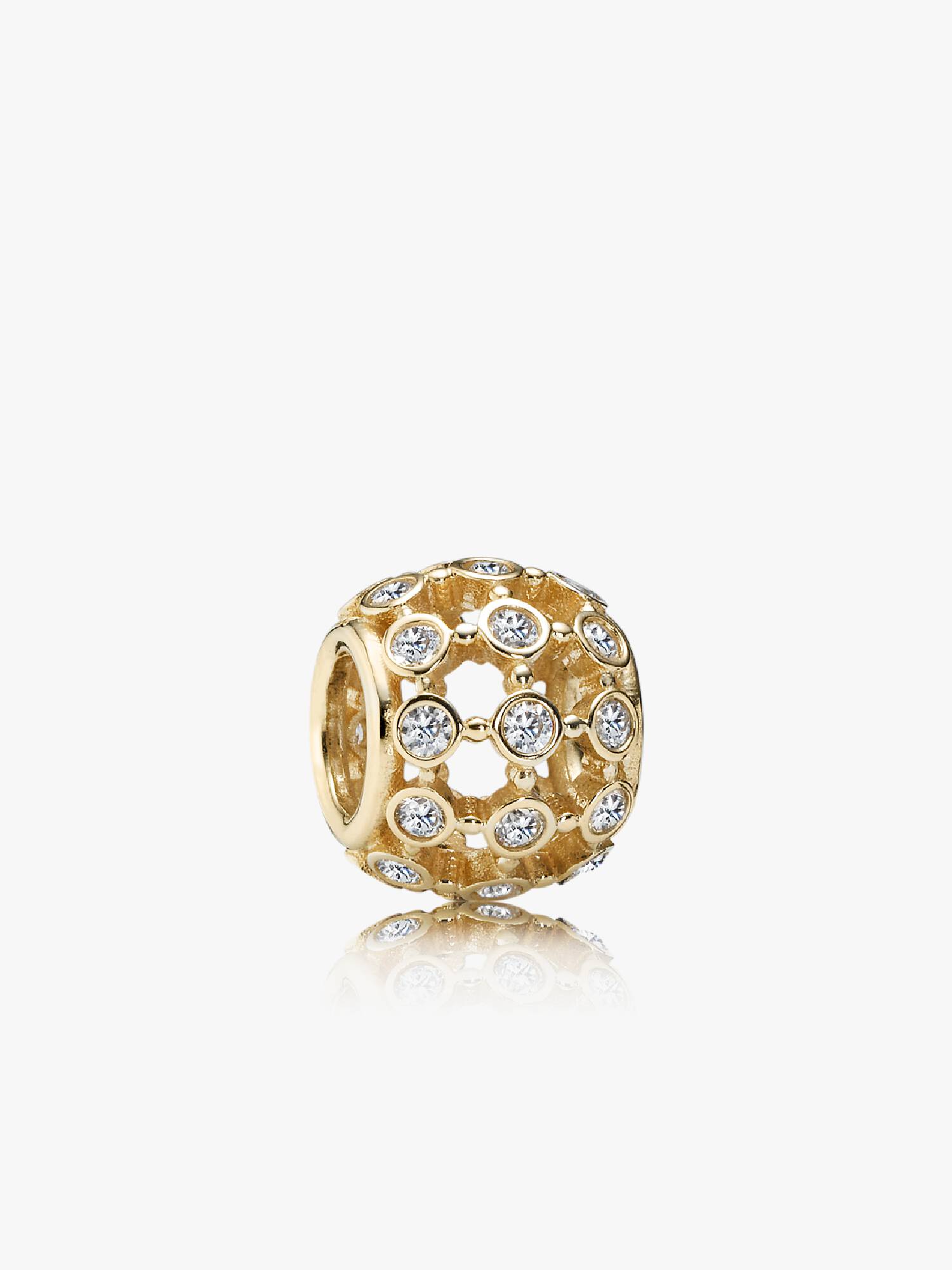 In The Spotlight Charm, Zircônia Cúbica Transparente e ouro 14k