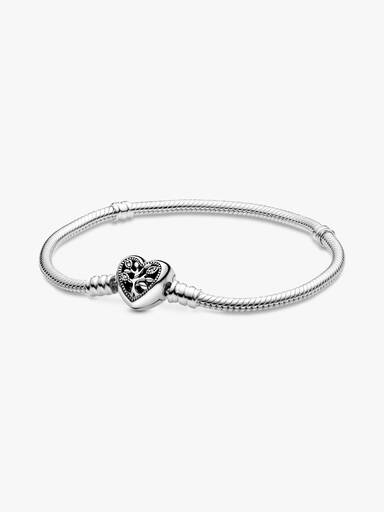 Pulseira Corrente snake com Fecho de Coração Árvore Genealógica
