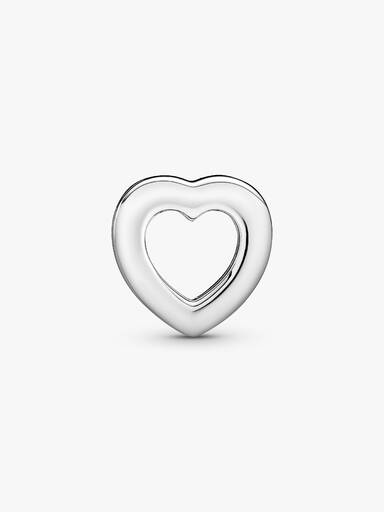 Heart sterling silver clip charm
