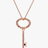 Regal pattern key PANDORA Rose pendant and necklace Regal pattern key PANDORA Rose pendant and necklace