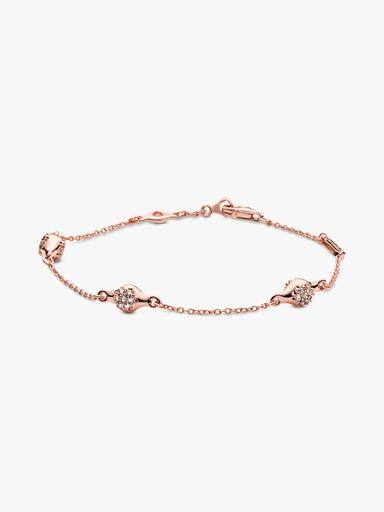 Modern LovePods PANDORA Rose bracelet with clear cubic zirconia