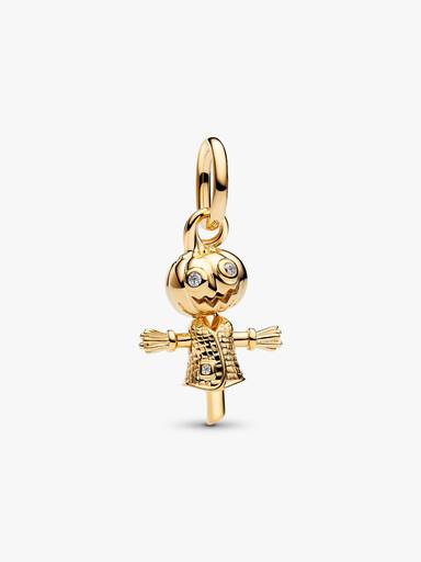 Charm Pendente de Espantalho de Abóbora