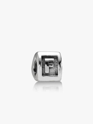 Capital F silver charm
