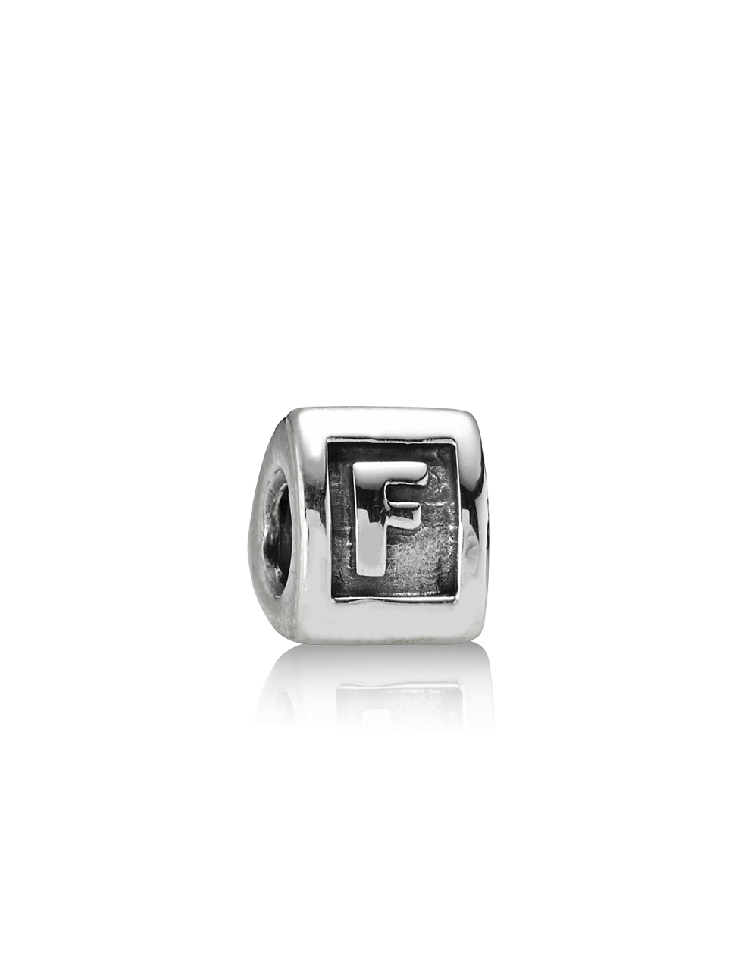 Capital F silver charm