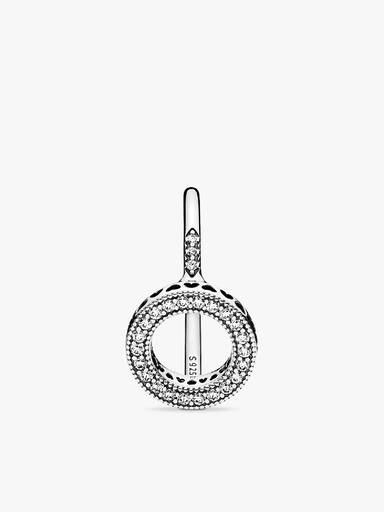 Silver ring with clear cubic zirconia