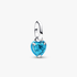 Charm pendente mini coração cor turquesa Charm pendente mini coração cor turquesa