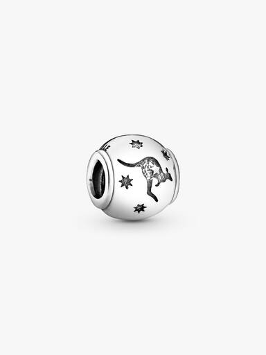 Southern cross kangaroo silver charm