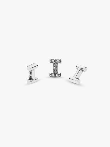 Letter I silver petite element