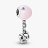 Balloon and elephant silver charm with pink enamel and royal purple crystal Balloon and elephant silver charm with pink enamel and royal purple crystal