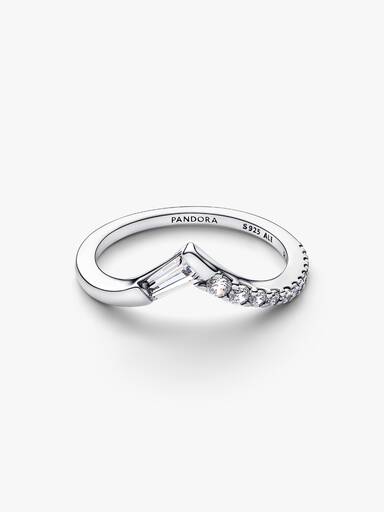 Anel de Aro Tiara Baguette Pavé