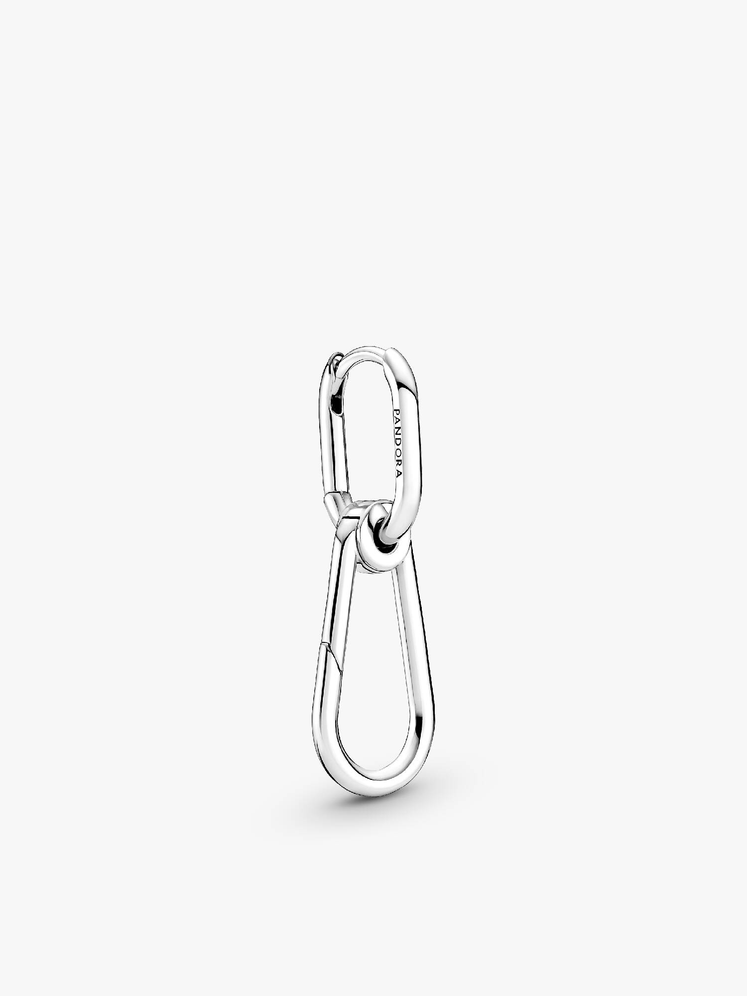 Sterling silver hoop link earring
