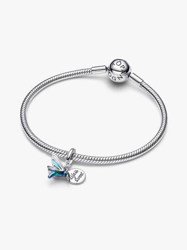 Charm pendente duplo de beija-flor