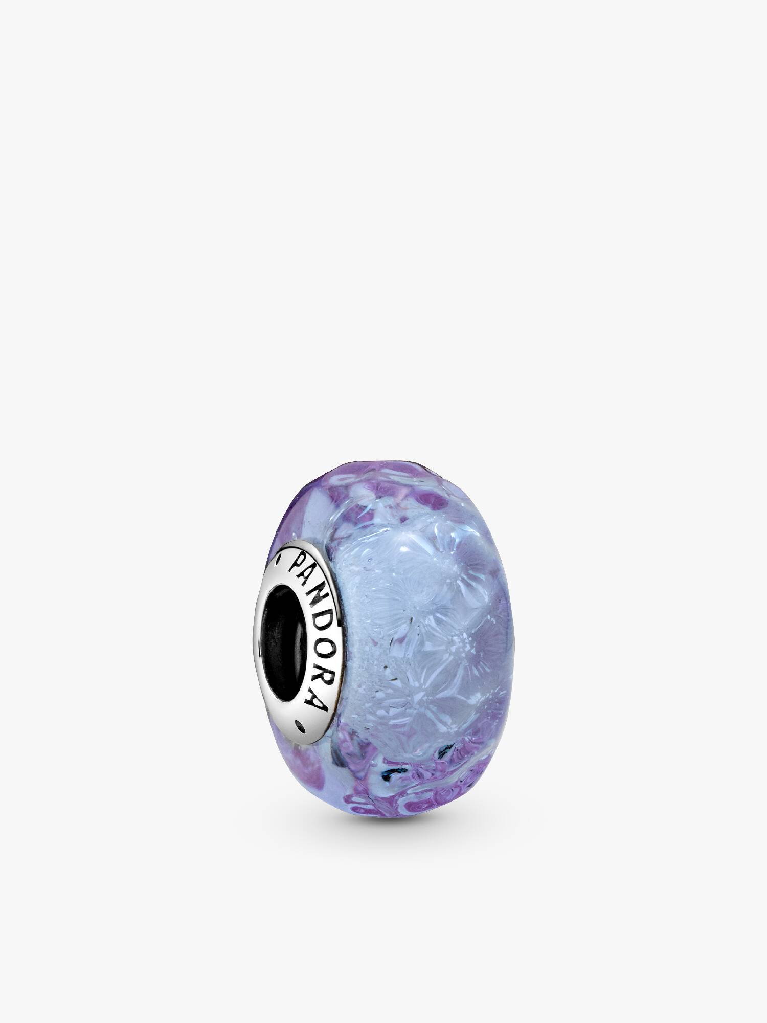 Charm de Vidro de Murano de Lavanda Ondulado